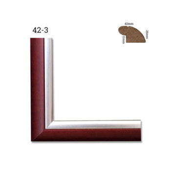 42-3 πομπέ βυσσινί-ασημί